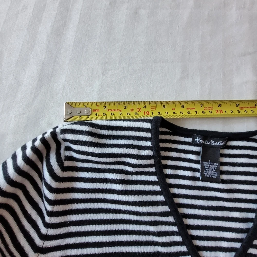 Alexandra Bartlett Black and White Striped Top - Picture 6 of 11